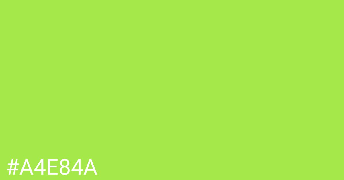 Hex color #a4e84a graphic