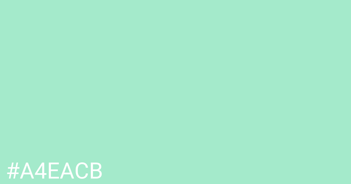 Hex color #a4eacb graphic