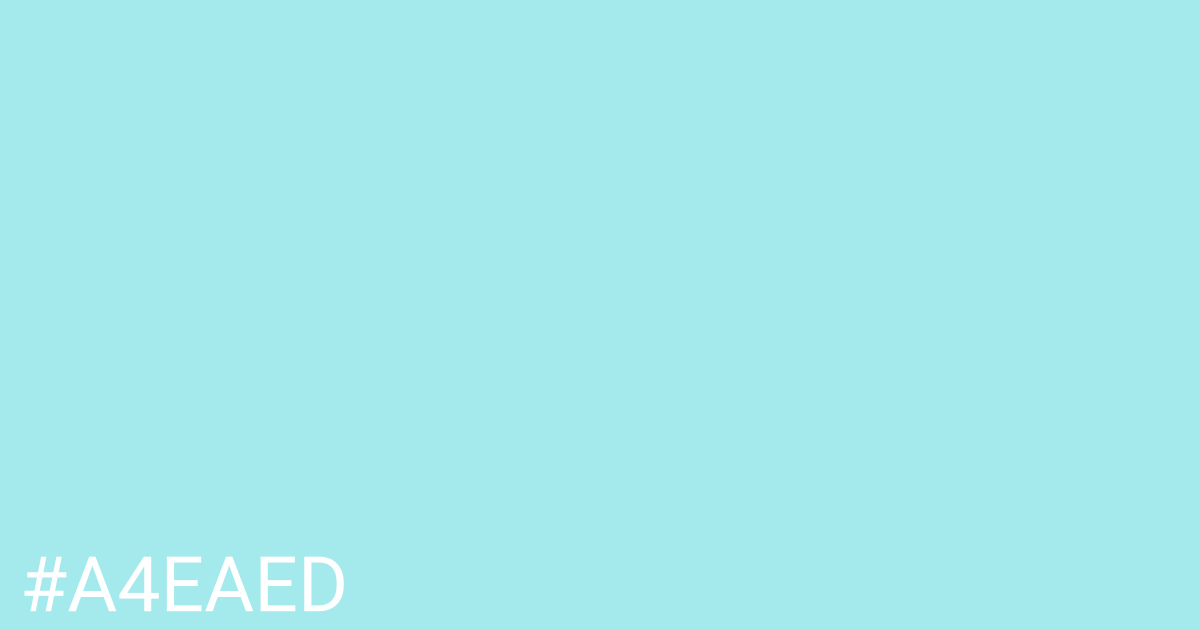 Hex color #a4eaed graphic