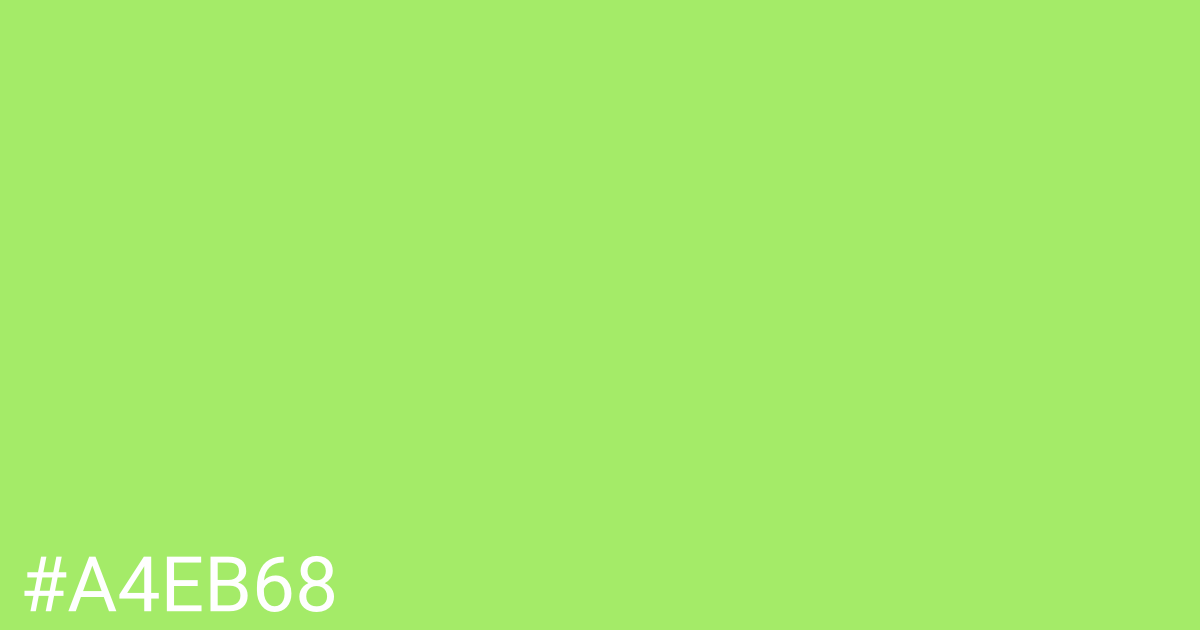 Hex color #a4eb68 graphic