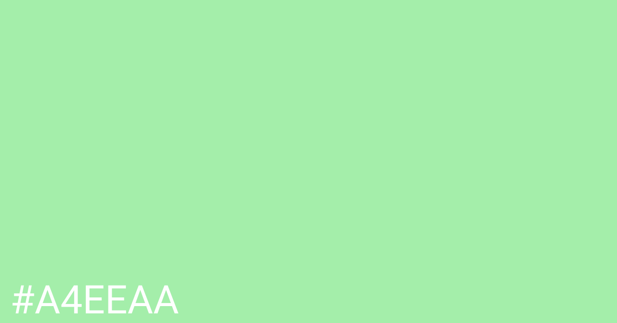 Hex color #a4eeaa graphic