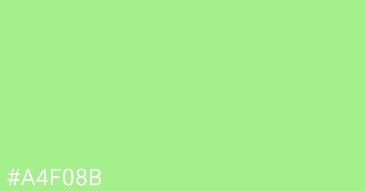 Hex color #a4f08b graphic