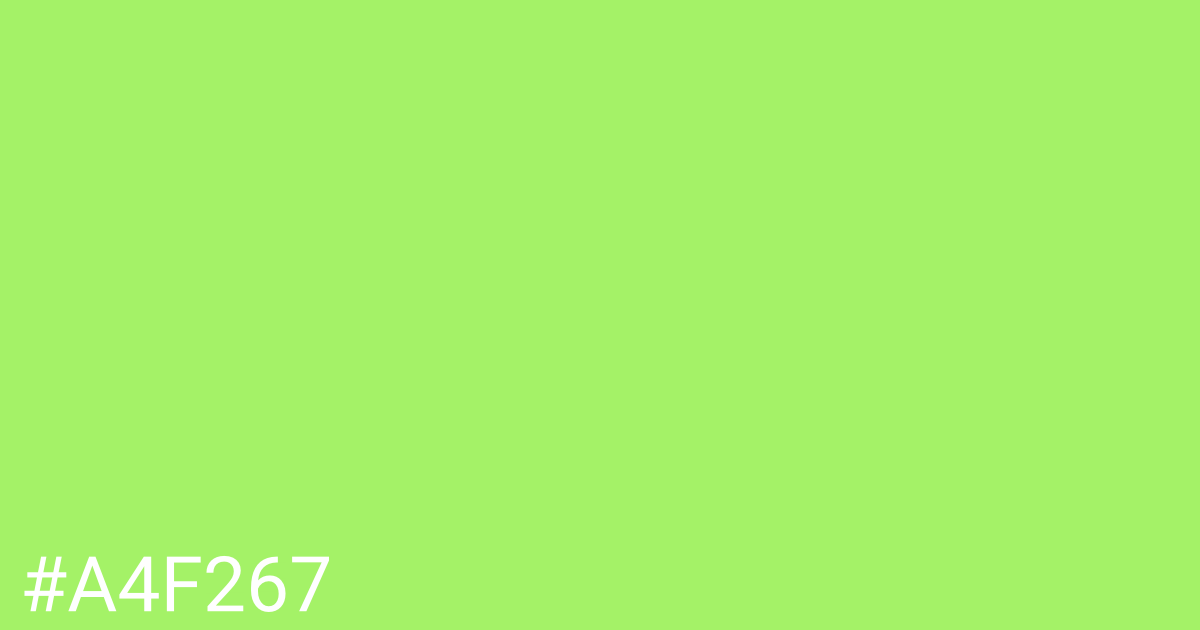 Hex color #a4f267 graphic