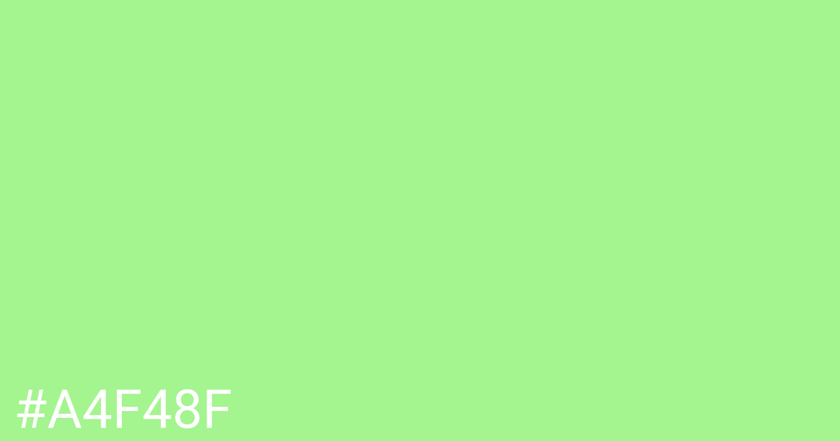 Hex color #a4f48f graphic