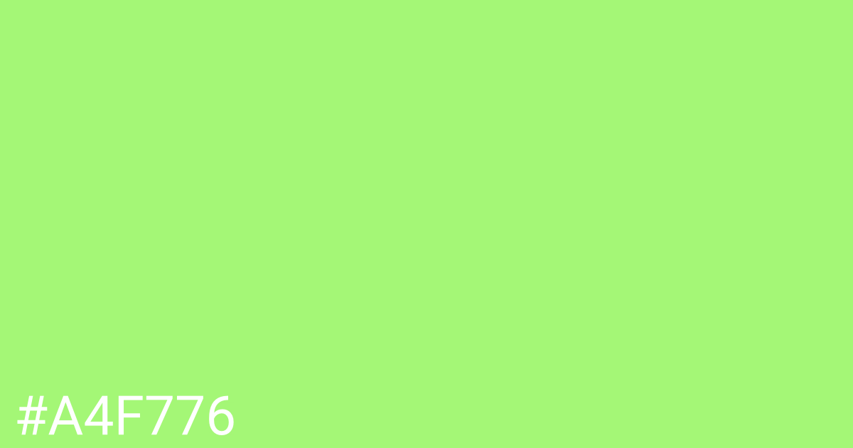 Hex color #a4f776 graphic