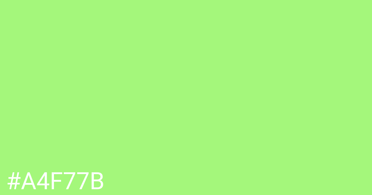 Hex color #a4f77b graphic