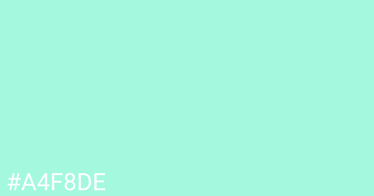 Hex color #a4f8de graphic