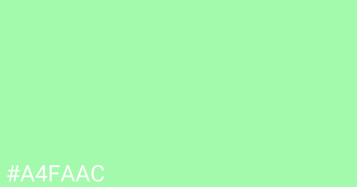 Hex color #a4faac graphic