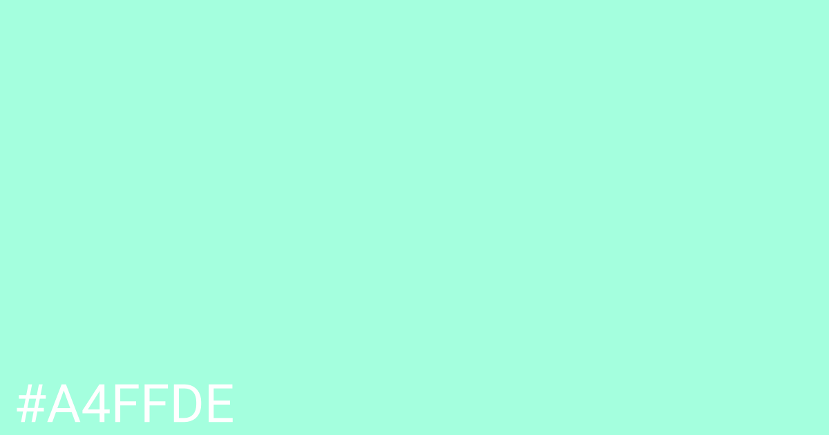 Hex color #a4ffde graphic