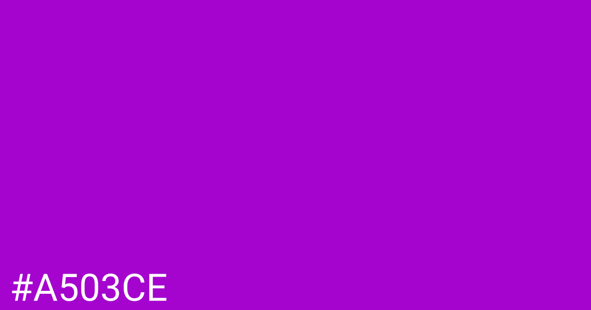 Hex color #a503ce graphic
