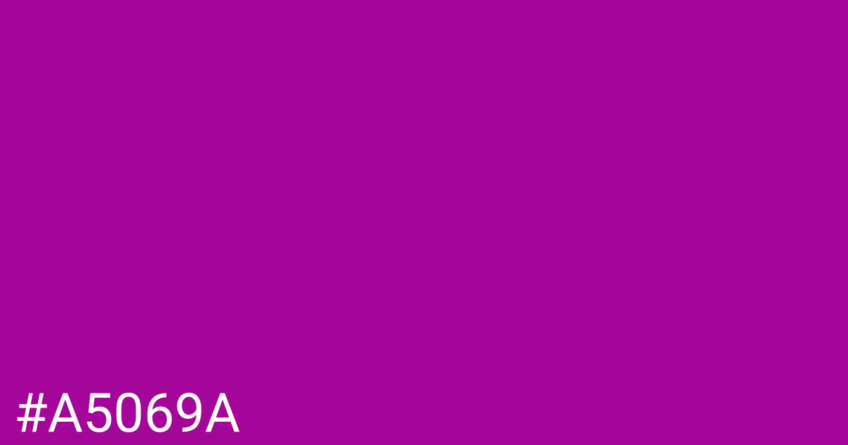 Hex color #a5069a graphic