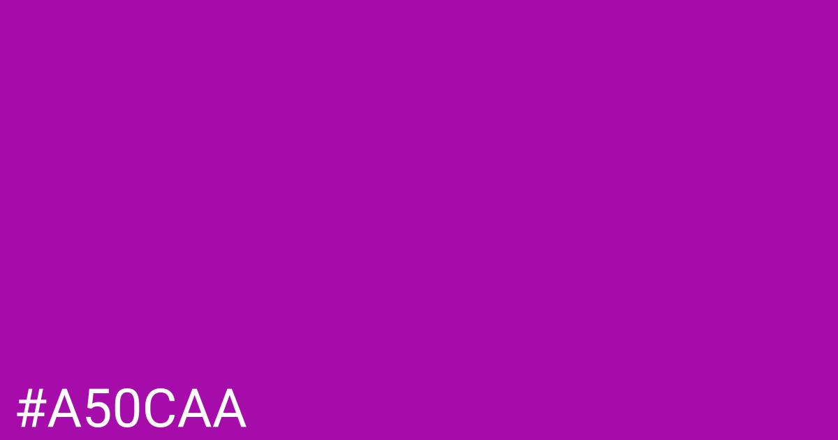 Hex color #a50caa graphic