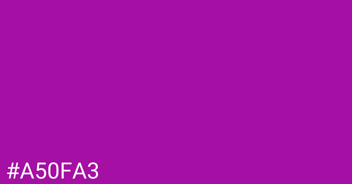 Hex color #a50fa3 graphic