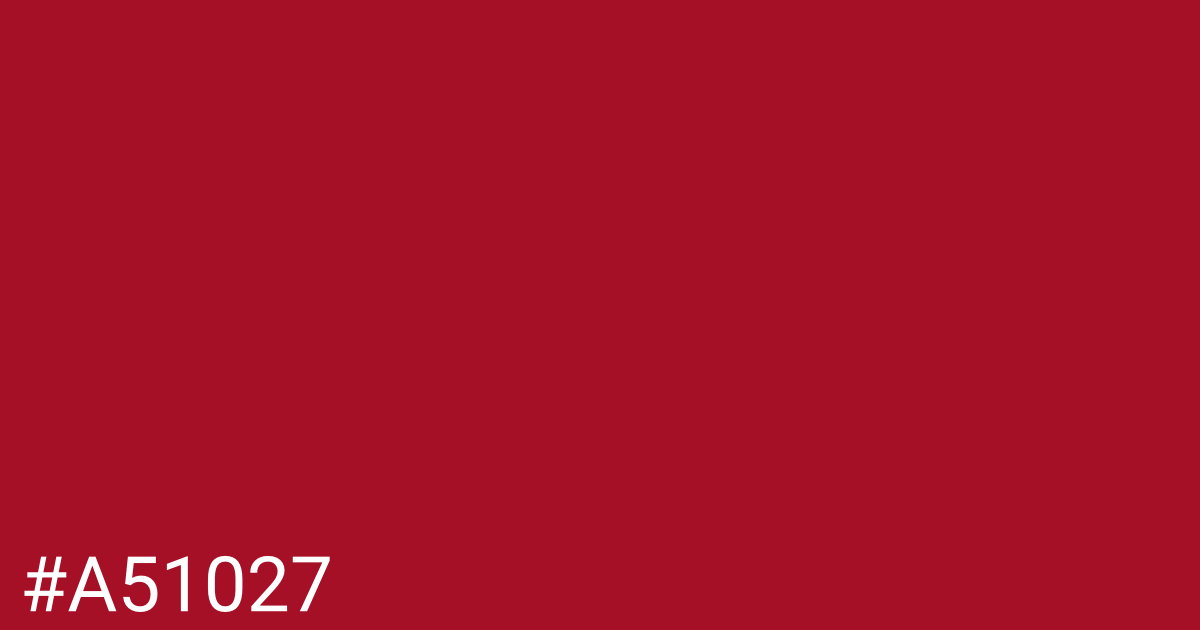 Hex color #a51027 graphic