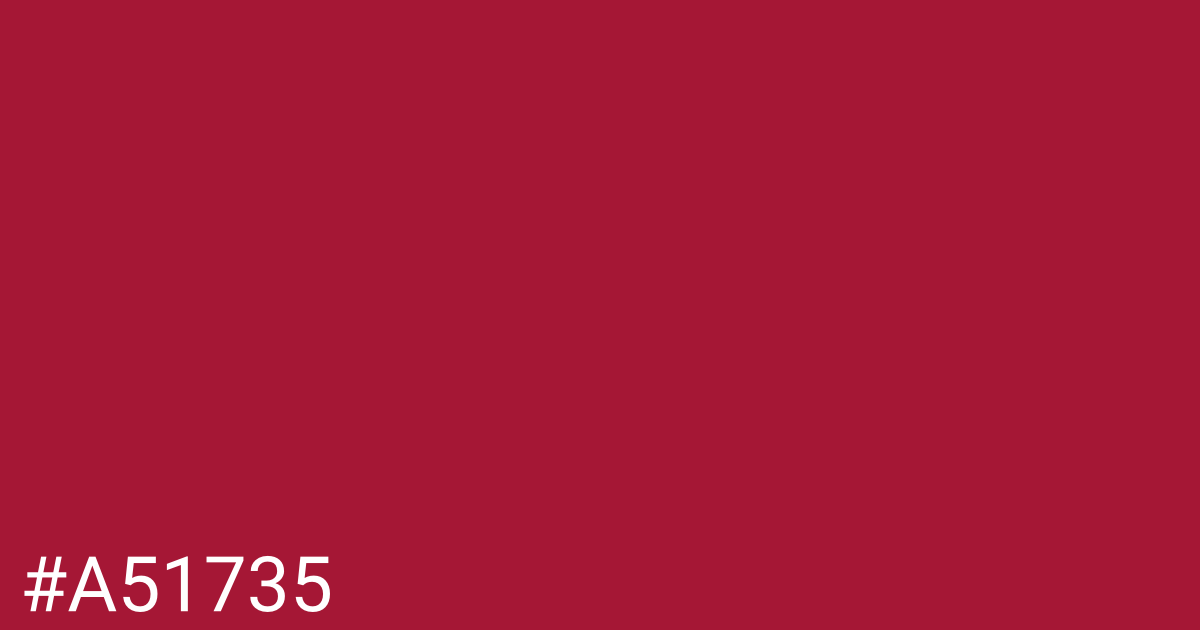 Hex color #a51735 graphic