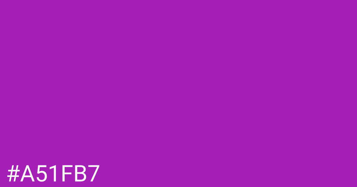 Hex color #a51fb7 graphic