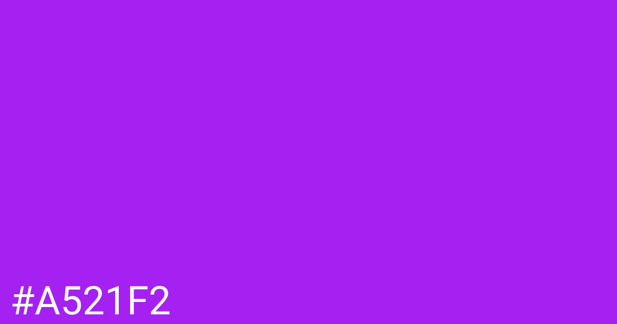 Hex color #a521f2 graphic