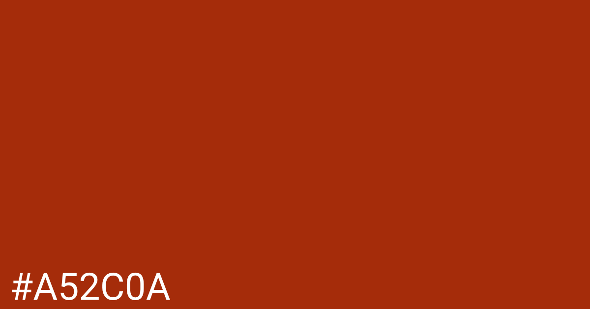 Hex color #a52c0a graphic