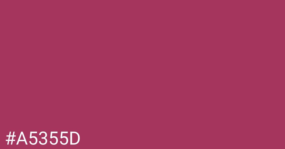 Hex color #a5355d graphic