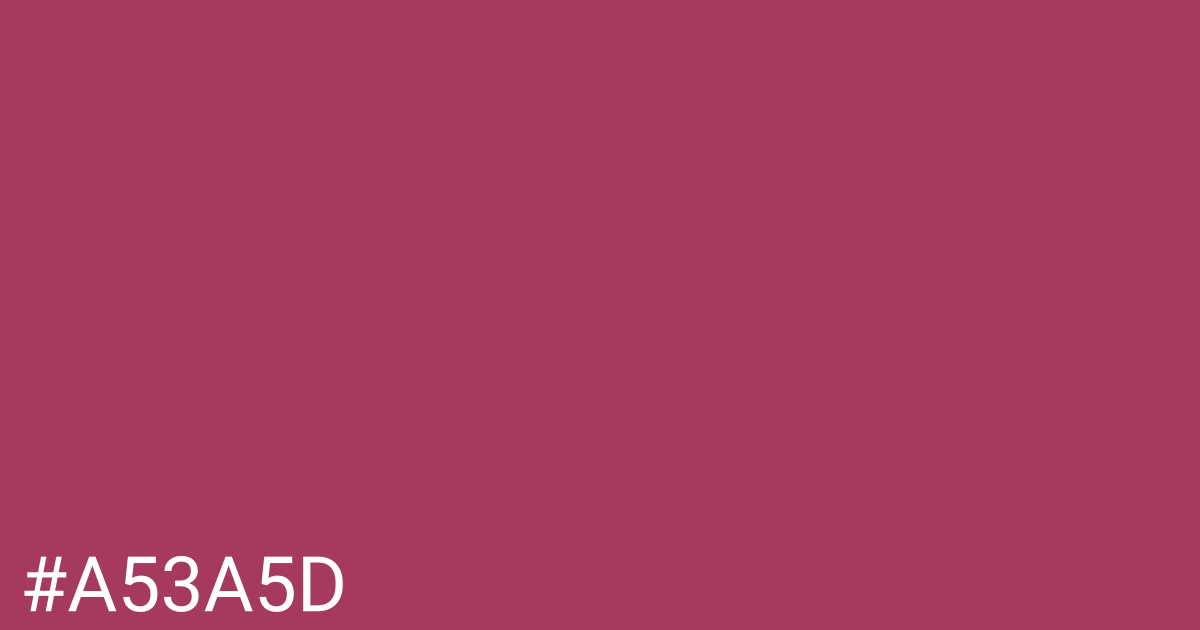 Hex color #a53a5d graphic