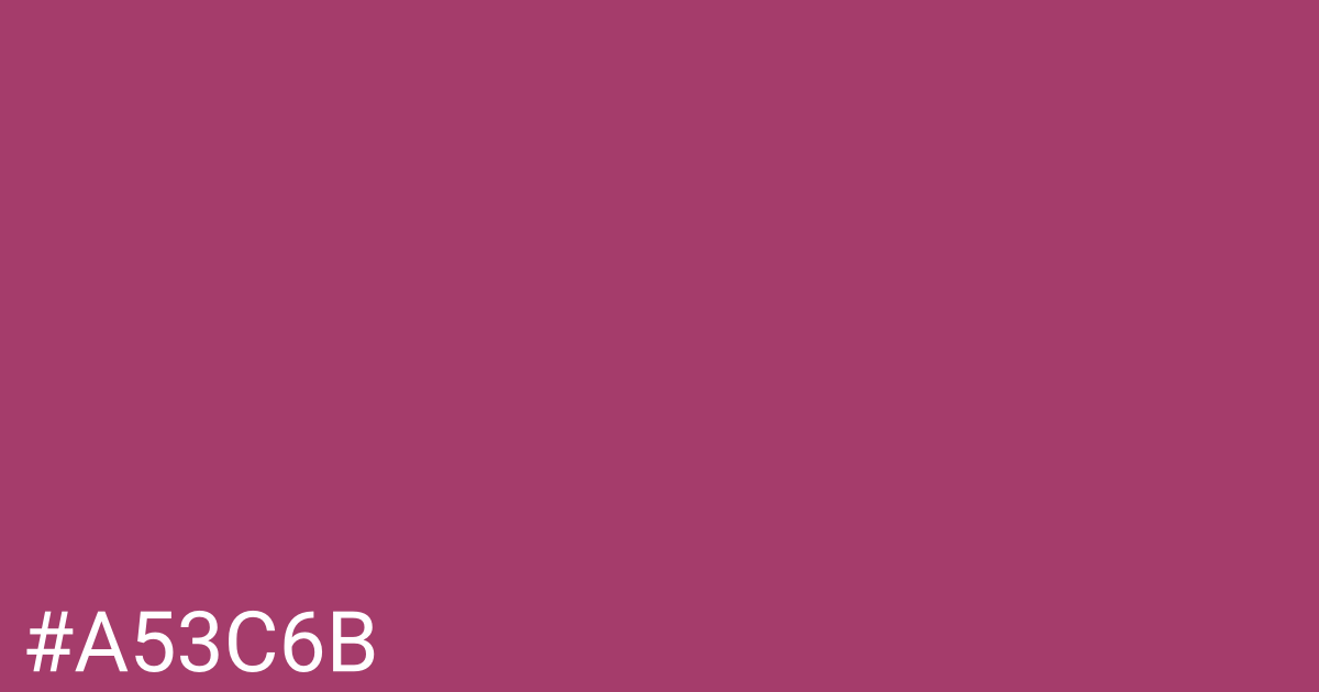 Hex color #a53c6b graphic