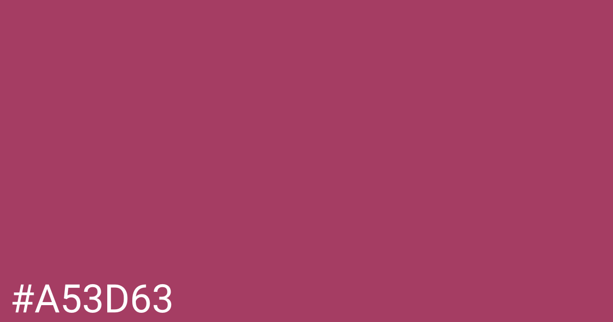 Hex color #a53d63 graphic