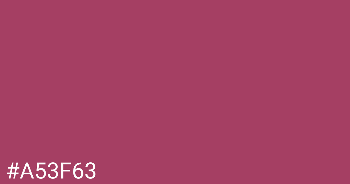 Hex color #a53f63 graphic