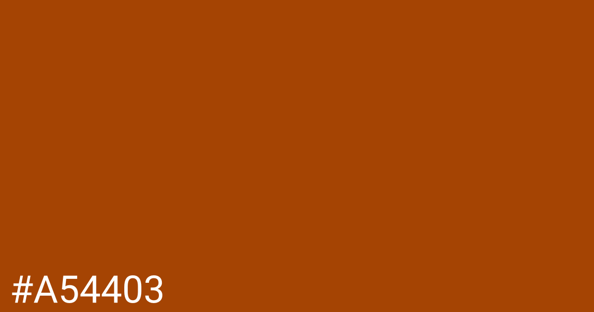 Hex color #a54403 graphic