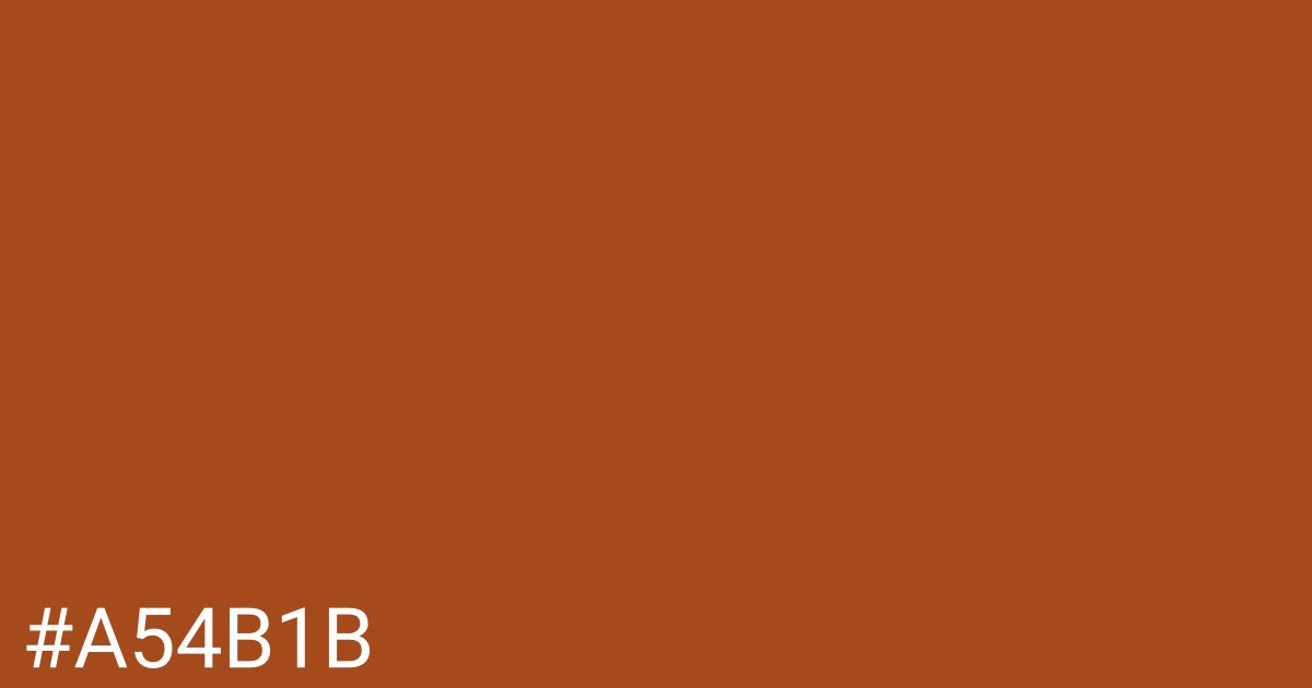 Hex color #a54b1b graphic