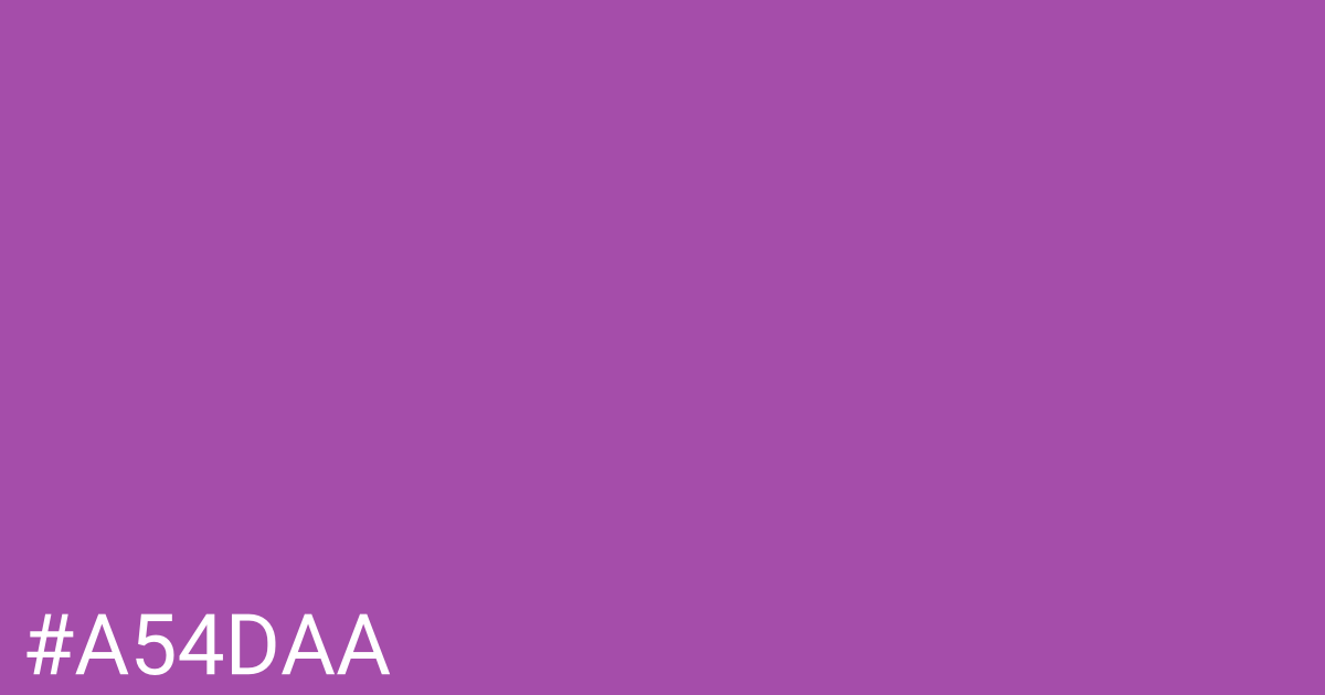 Hex color #a54daa graphic