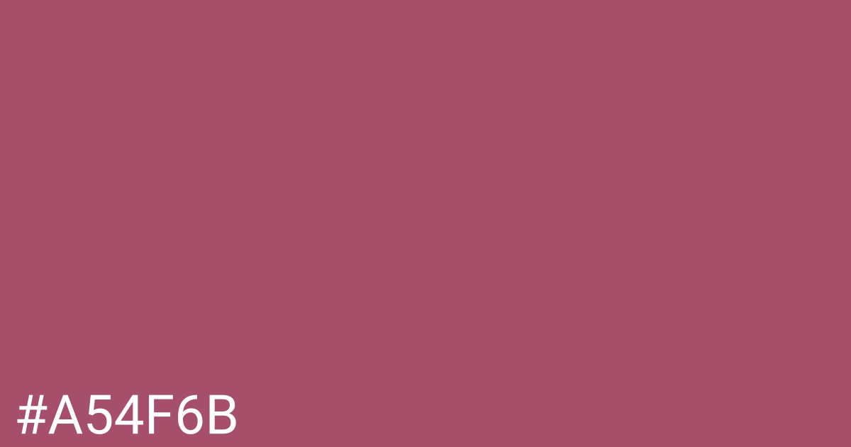 Hex color #a54f6b graphic