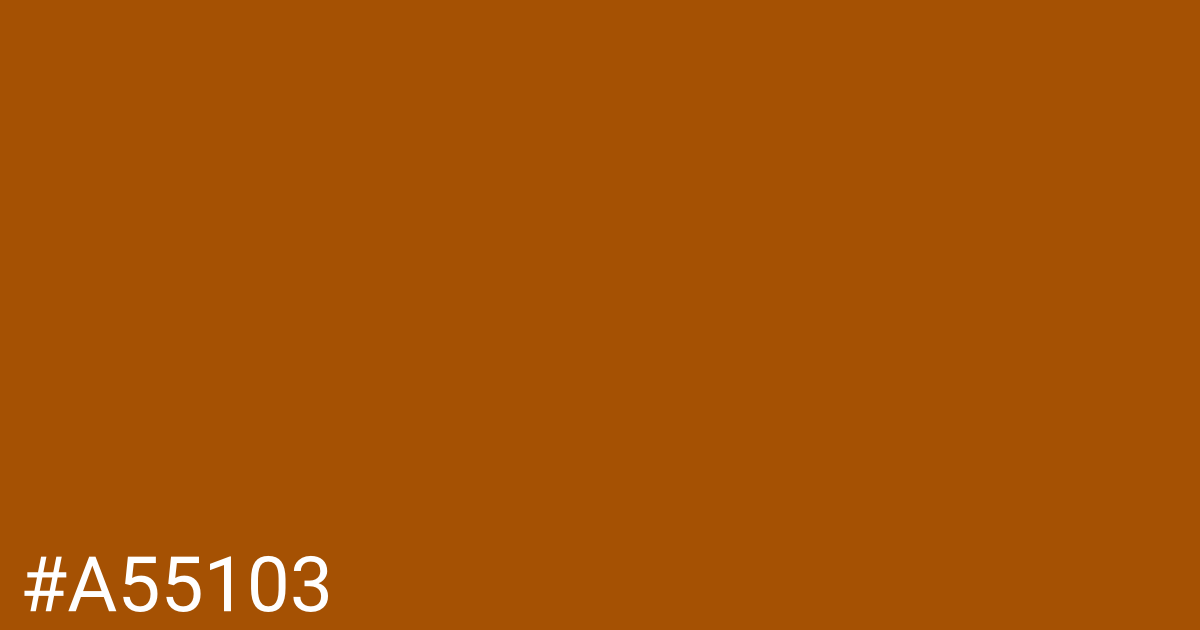 Hex color #a55103 graphic