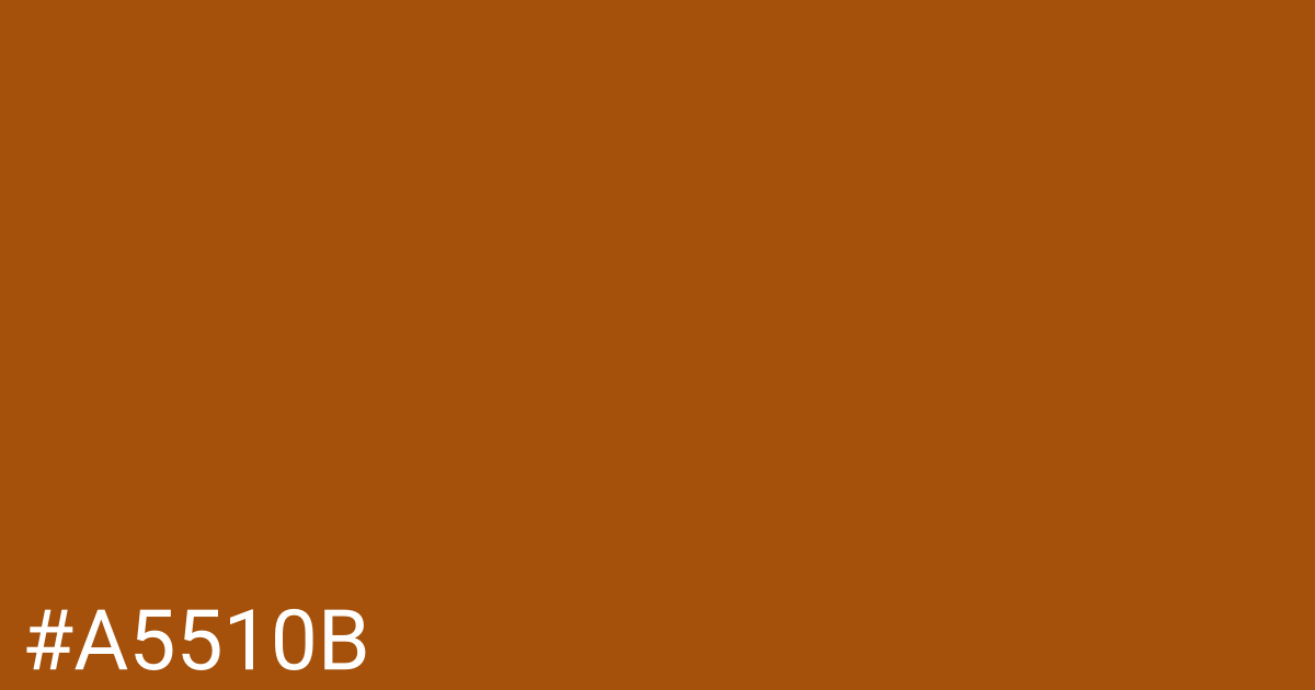 Hex color #a5510b graphic