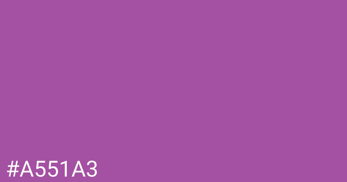 Hex color #a551a3 graphic