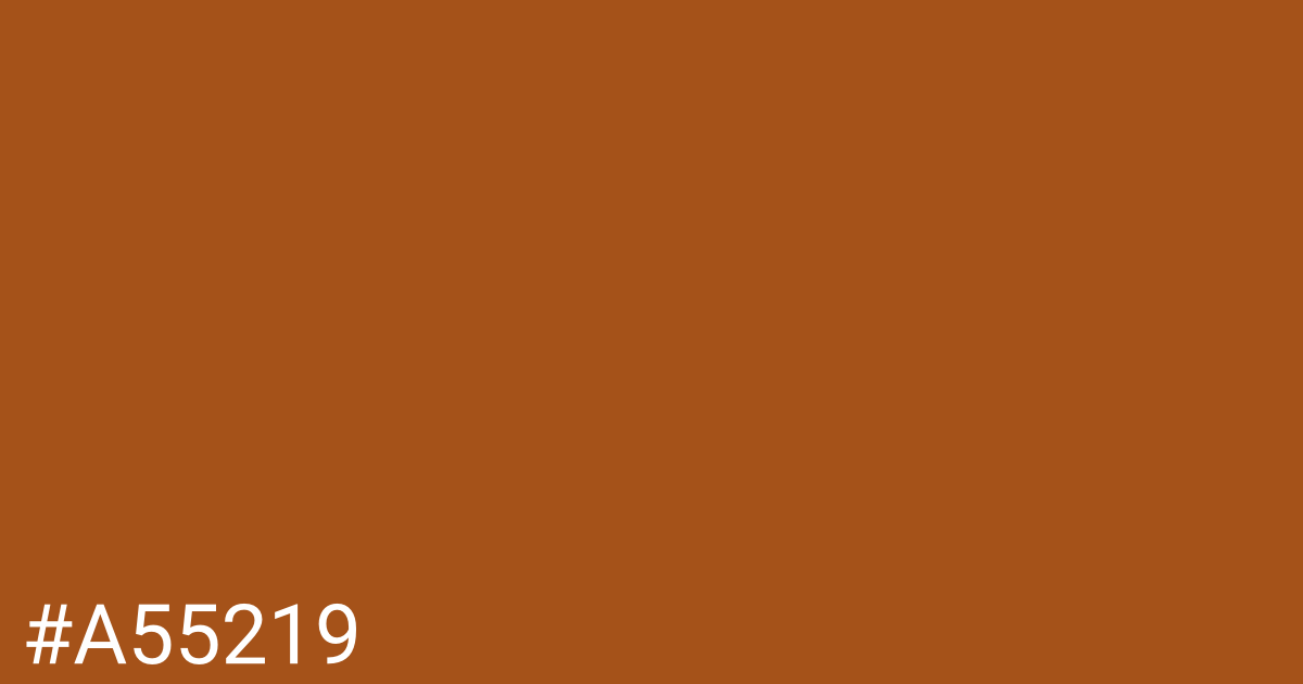 Hex color #a55219 graphic