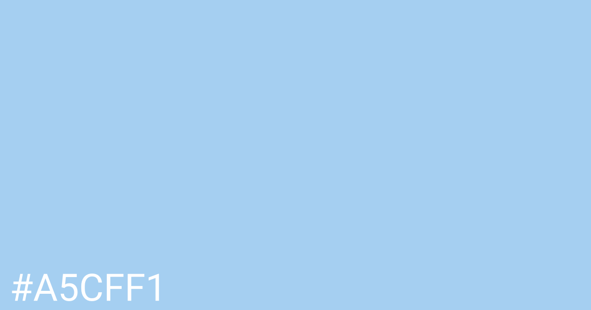Hex color #a5cff1 graphic
