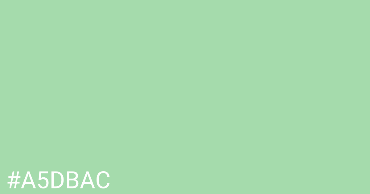 Hex color #a5dbac graphic