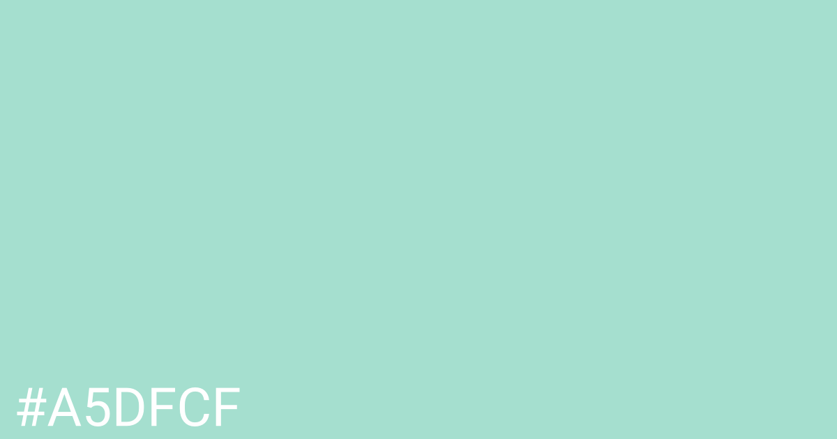 Hex color #a5dfcf graphic