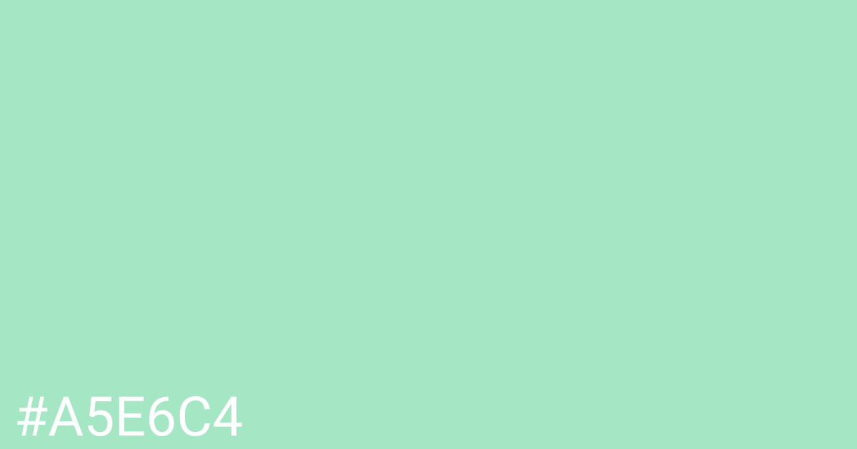 Hex color #a5e6c4 graphic