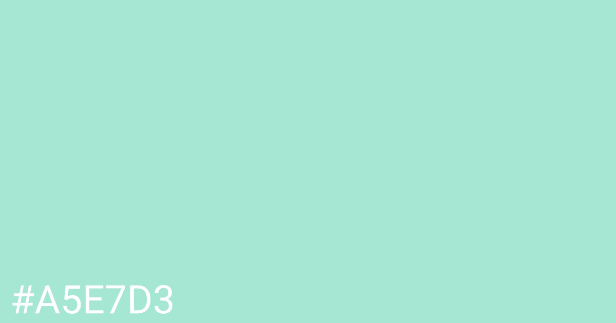 Hex color #a5e7d3 graphic