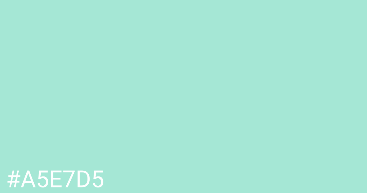 Hex color #a5e7d5 graphic