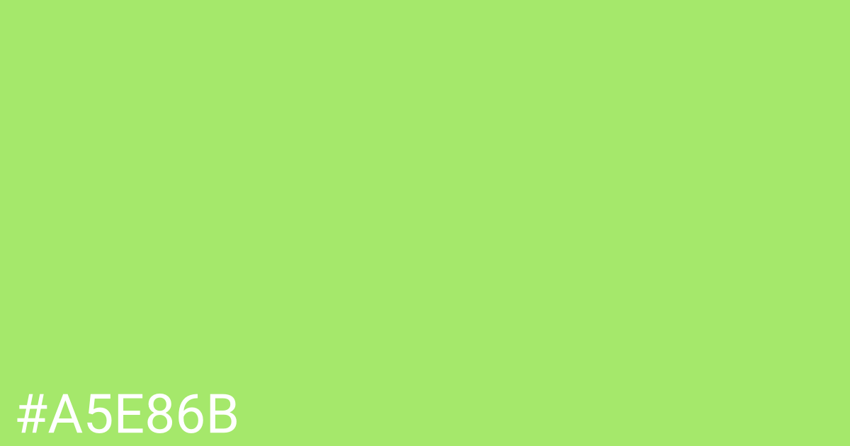 Hex color #a5e86b graphic