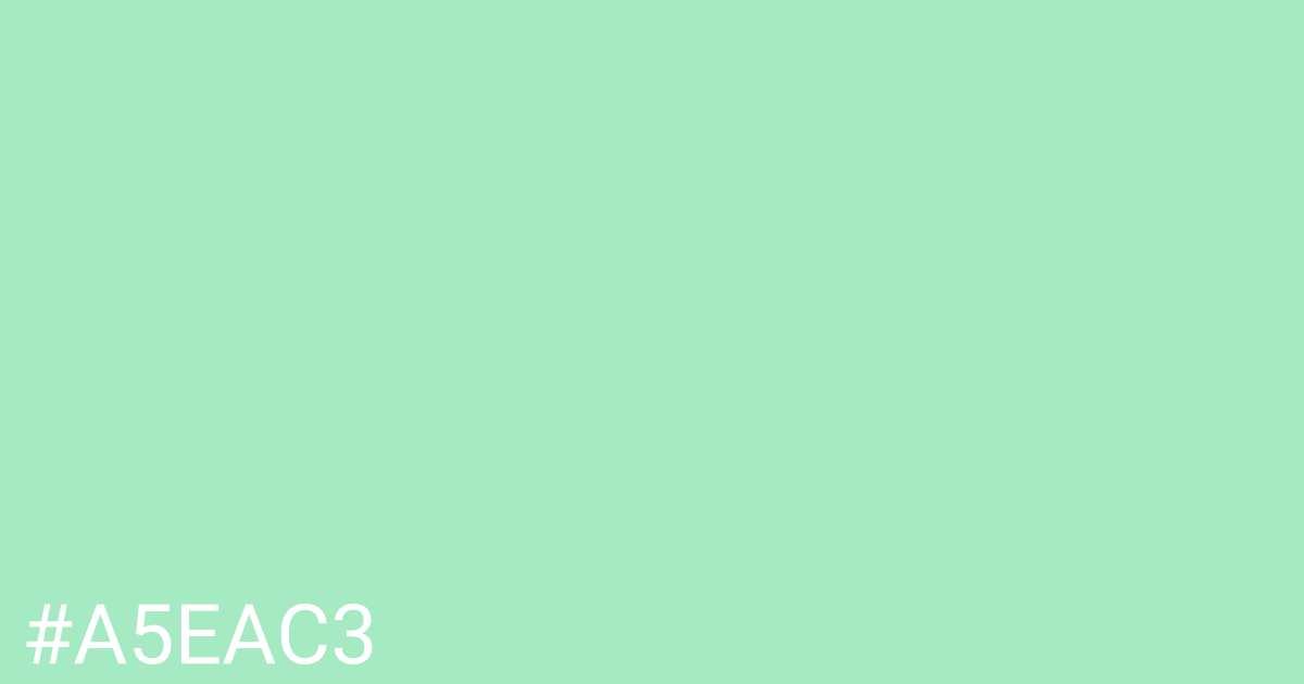 Hex color #a5eac3 graphic