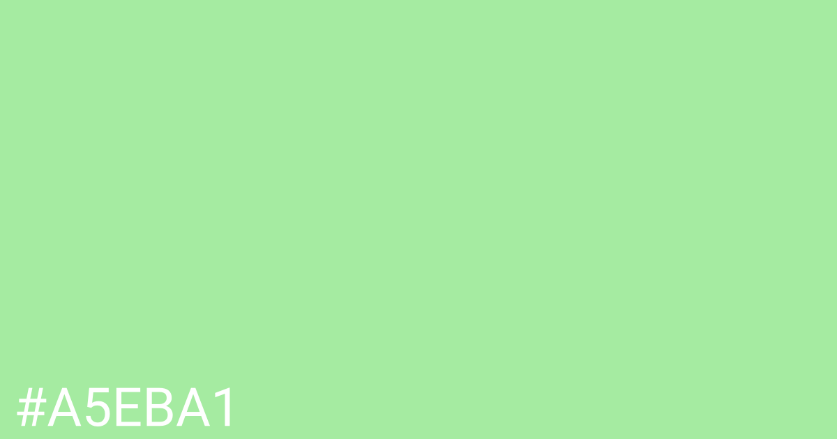 Hex color #a5eba1 graphic