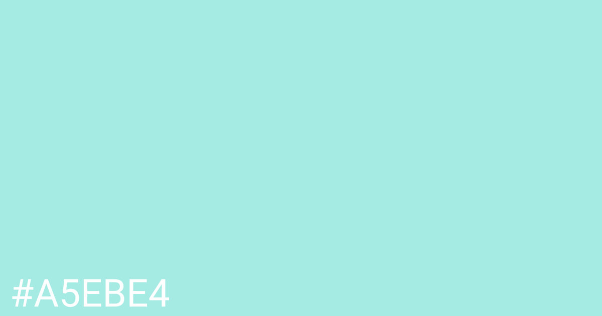 Hex color #a5ebe4 graphic