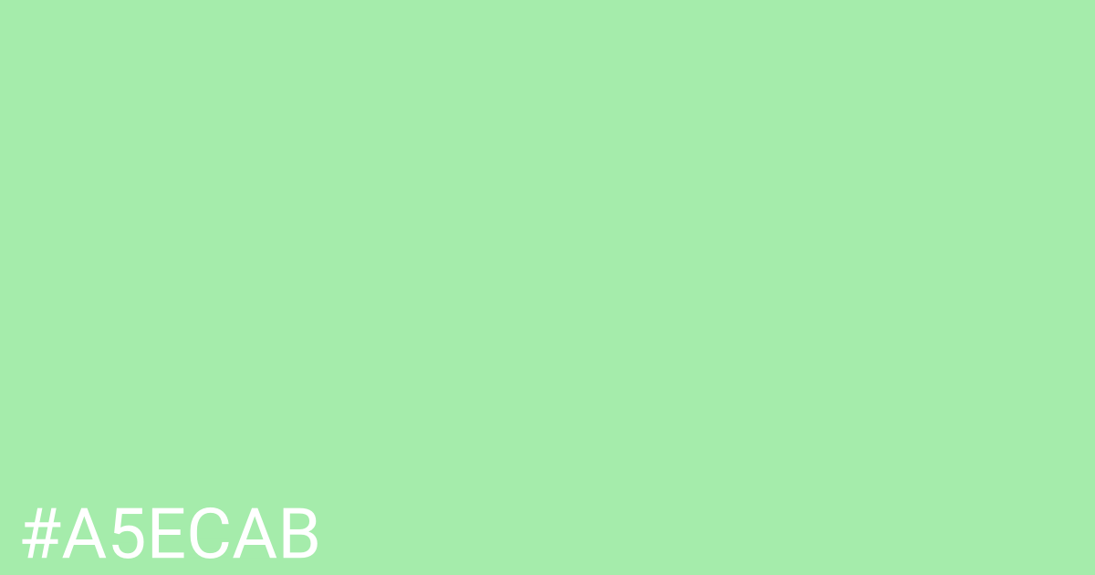 Hex color #a5ecab graphic