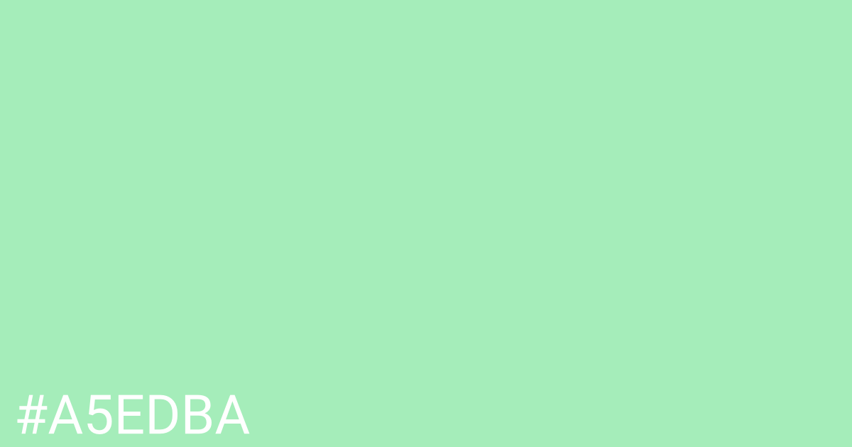 Hex color #a5edba graphic