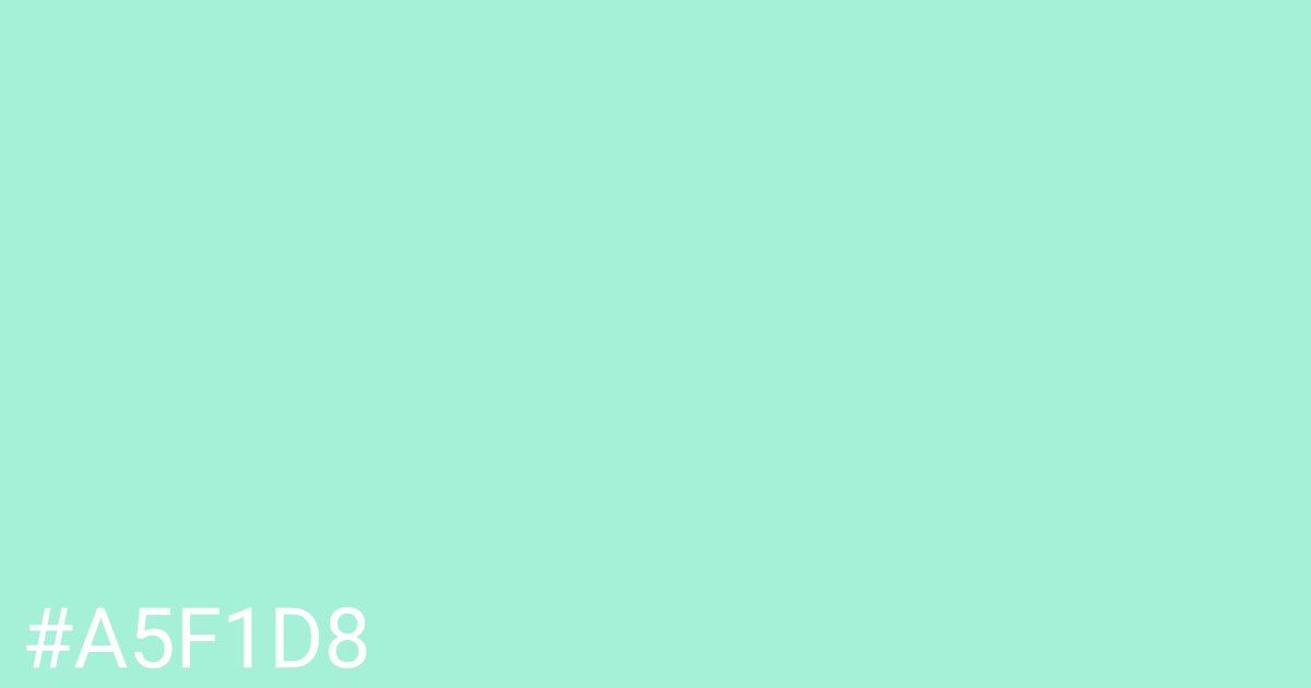 Hex color #a5f1d8 graphic