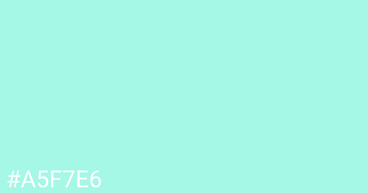 Hex color #a5f7e6 graphic