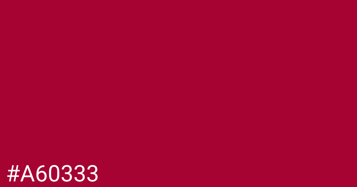 Hex color #a60333 graphic